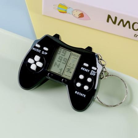 Mini-kokoinen elektroninen Tetris-peliohjainlelu, klassinen nostalginen pelikonsoli, avaimenperä [DB] solid black