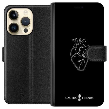 Yhteensopiva Lompakkokotelo Apple Apple iPhone 14 Pro Kaktus ja Ystävät - Keskiaikaan Anatomia Sydän