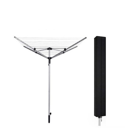 1 stk svart (168x30x30cm) utendørs paraply tørkestativ deksel, hage