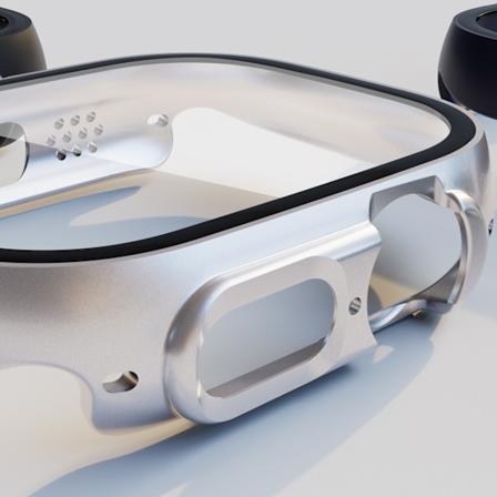 [2 STK] Pakke Etui til Apple Watch Ultra 49mm Beskytter Ingen Dugget Hærdet Glas Skærmbeskytter med Hård PC Cover Bumper