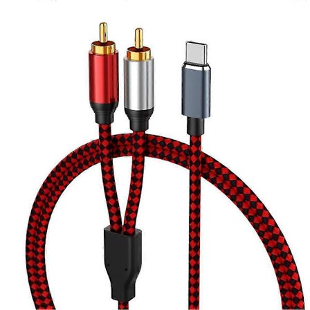 USB Type C til 2 RCA Audio Kabel Type-C RCA Kabel, USB-C Audio Linje kompatibel Hjemmebiograf Forstærker
