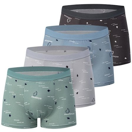 Penguin 4-pack herr casual plus size underkläder boyshort mode tryck ungdom sport underdel 1
