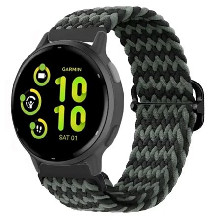 20/22mm Nylon Flätad Loop Rem kompatibel Garmin Forerunner 265 55 965 165 Sportarmband Garmin Venu 3/2 Vivoactive 5 Armbandsbälte