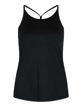Women Sports Strap Top Black ZEBDIA