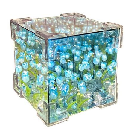 Tulppaaniyövalo, Led Infinity -peililamppu (sininen)