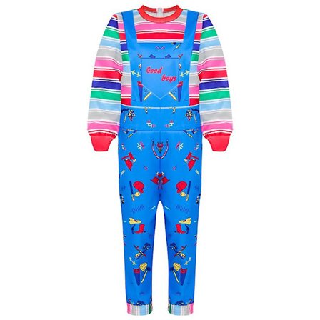 Halloween Barnelek Dukke Chucky Cosplay Jumpsuit Kostyme For 2-16 år Gamle Barn