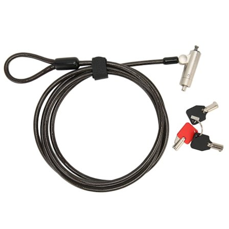 Bærbar PC-kabelås 3 nøkler Kuttbestandig metall Justerbar lengde Bærbar PC-låsekabel for kafé Reisekontor