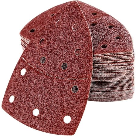 Slipningstrianglar, för Bosch PSM 100A, PSM 160, PSM 200 AES, PSM 18, PDA 180, PSM 160 A/PSM 80/PRIO, 105mm x 152mm, 60-pack, Korn P40/60/80/120/180/