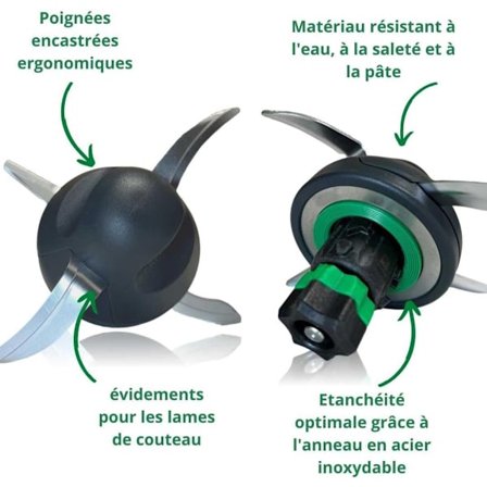 Til Thermomix knive Teig Pro. Et pletafvisende beskyttelseslag beskytter knivene. Også kompatibel med Thermomix TM6 og TM5.