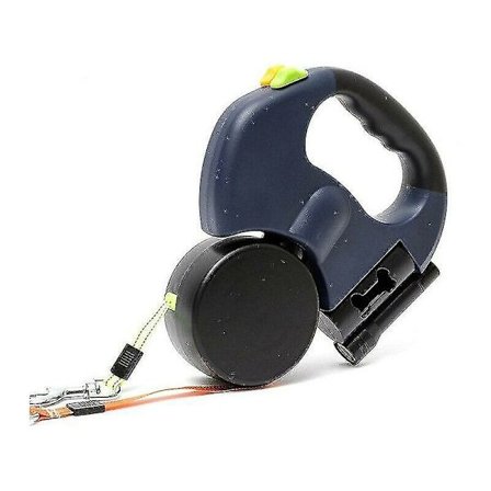 Dobbelt hundesnor, udtrækkelig rullesnor, løbesnor, træksnor til små og store hunde, 3 meter lang snor, egnet til to hunde