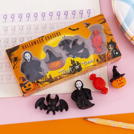 Creative Mini Cartoon Erasers Mjuk Slitstark Penna Halloween Era