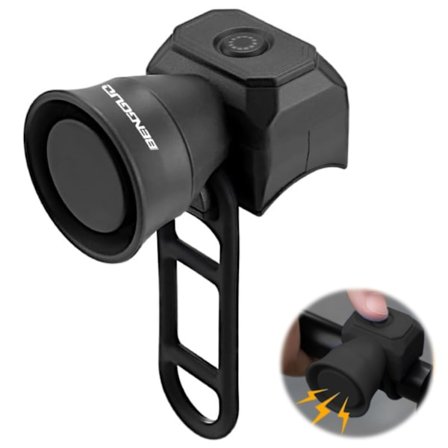 Syzplnwy Oppladbar Elektrisk Horn med 5 Lydmoduser, IPX4 Vanntett, for Landeveissykler, Terrengsykler, Barnesykler og Sparkesykler