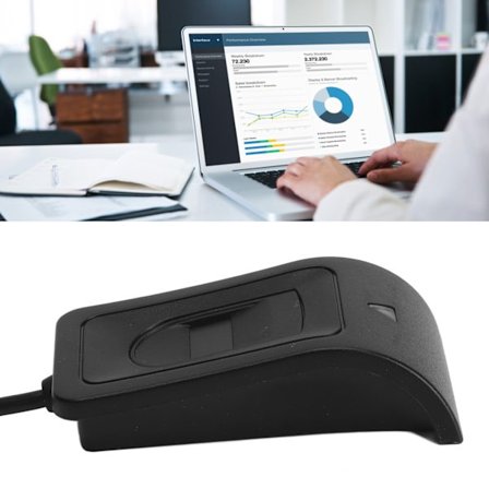 Fingeraftryksnøglelæser Kompakt Struktur Automatisk Kalibrering Genkendelse USB Fingeraftrykslæser til PC