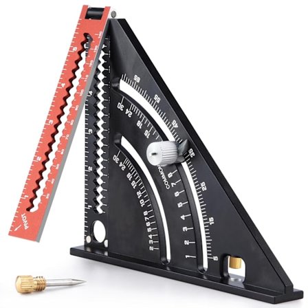 Sammenklappelig firkantet lineal, Multi-vinkel sammenklappelig firkantet lineal, Måling Træbearbejdning Layout Aluminium Legering Værktøj
