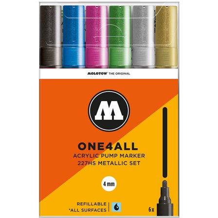 Molotow One4All 227HS 4mm Metallic 6-pak