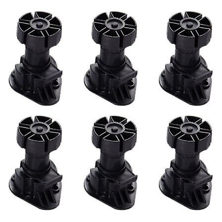 12 stk skapben i plast, justerbar møbelben