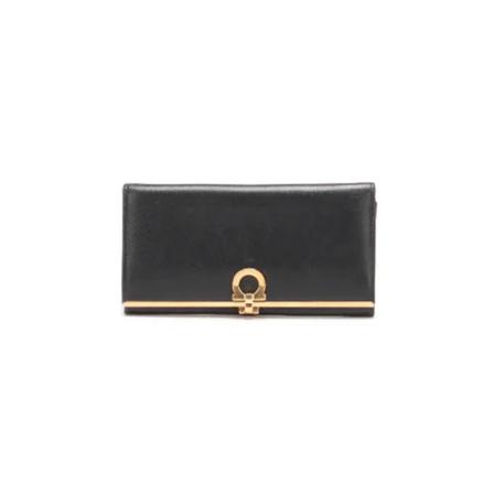 Salvatore Ferragamo Pre-owned, Pre-owned Leather wallets Zwart, Dames, Maat:ONE Size