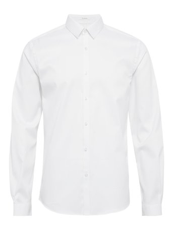 Small Collar, Tailor Fit Cotton Shi White Lindbergh