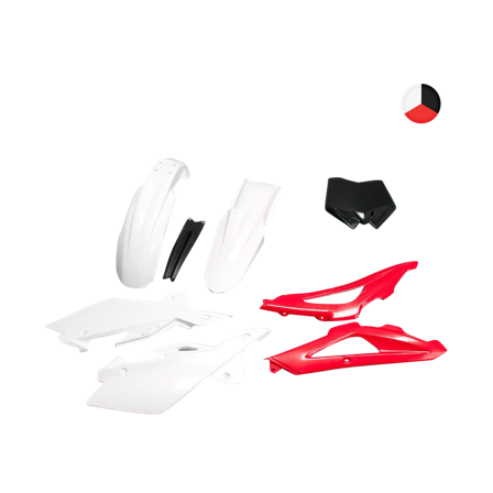 Kit Plastiche Rtech Bianco-Rosso-Nero - Husqvarna TE 410 2005-2006