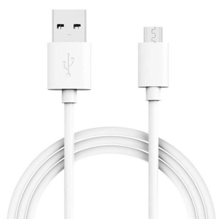 Micro USB Opladerkabel - Samsung, Xiaomi, Huawei - Sæt af 3 - 2M - Hvid - Kompatibel med Android