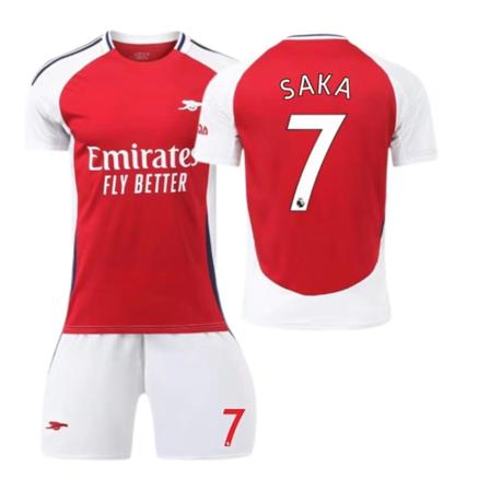 24-25 Nya Arsenal Hemmatröja 7 Saka 8 Odegaard Barn Vuxen Dräkt Fotbollströja No socks size 7 No socks size 7 L