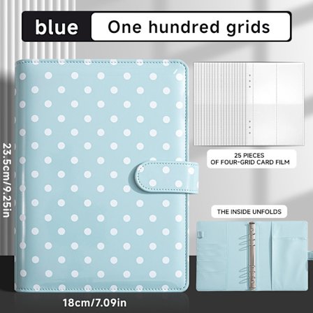 A5 Polka Dot ATC Kort Opbevaringsboks + 30 Kort Indsatser