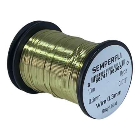 Semperfli Wire 0.3mm - Bright Gold