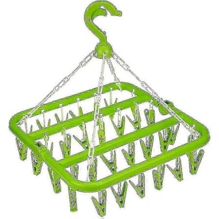 32 Peg Vikbar Sokkeophæng Med Klemmer. Roterende Krog Drypbøjle. Multifunktionel Opbevaring