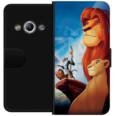 Kompatibelt Lommeboketui til Samsung Galaxy Xcover 3 Episk løvemotiv med savannelandskap og sterk symbolikk om mot, lederskap og familie. Ikonisk ill