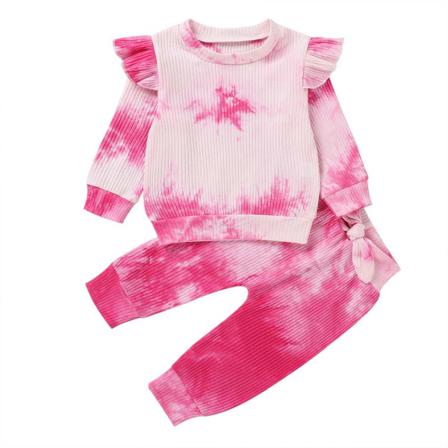 Toddler Barn Baby Flickor Höstkläder Spädbarn Ribbstickad Stickad Ti