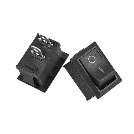 5 stk. trykknappbrytere vippebryter SVART