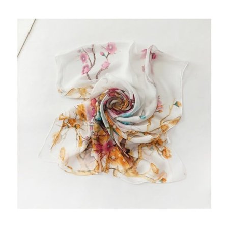 Dame lange skjerf myk silkesjal dame sjal chiffon sjal tynt pustende sjal Hvit