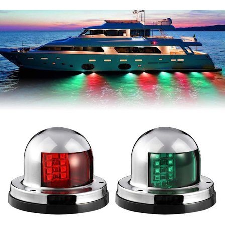 2 stk 12V Marine Båt Yacht Lys LED Baug Navigasjon Lys