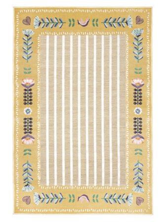 Moa Indoor/Outdoor Rug Washable 160X230 Yellow Striped