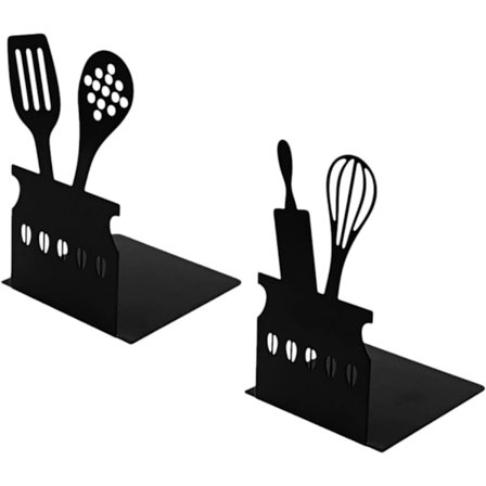 Bokstøtter, 2 stk. Metall Bokstøtte Boklagring Skrivebord Bokhylle