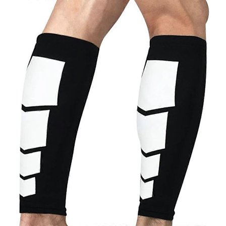 Vadskydd Benskyddshållare & Sockhållare | Halkfri tack vare silikonkant | Skydd och kompression av vaderna | 1 par = 2 stycken (L)