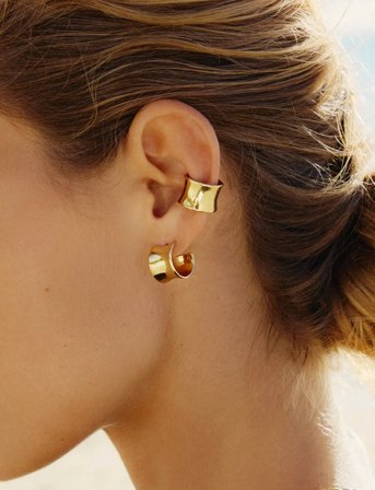 Edblad Cane Hoops S Gold - Gold - ONE SIZE