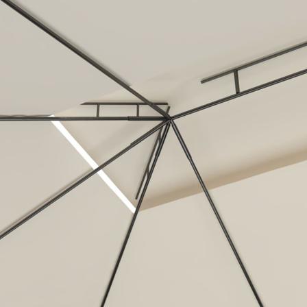 Vidaxl Paviljong 4x3x2,7 M Gräddvit 160 G/m² Creme