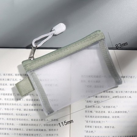 6 PAKKER Nylon Mesh Kort Opbevaringsposer Små Lynlåsposer GRØN