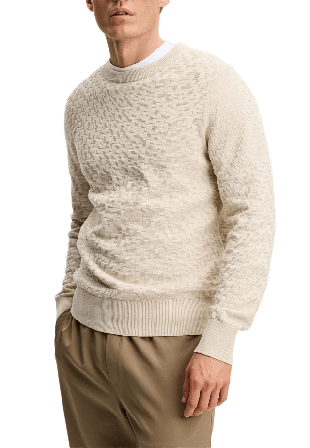 J.Lindeberg Arthur Knit Org Cotton Tröjor Herr Grå XXL