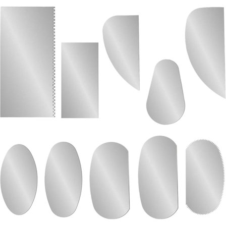 10 stk. Stål Keramikværktøj Ler Ribber Rustfrit Stål Savtakket Skraber Håndværksværktøj Skulptur Modellering Skærer Skraber Keramik Skulpturværktøj 