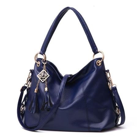 Naisten naisten käsilaukku Muoti pehmeä laukku Crossbody kannettava olkalaukku Dark Blue