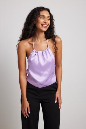 NA-KD Party Haut dos nu noué à l'arrière - Tops habillés - Violet - EU 40