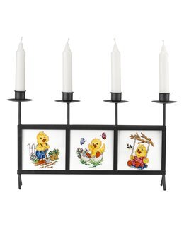 Broderi Påskkycklingar till smidesljusstaken 3-pack