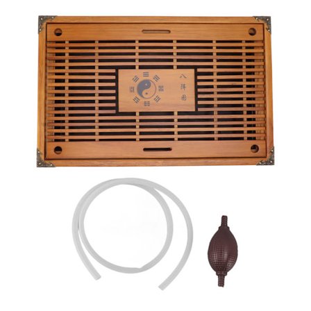 Vannlagringstebrett for te med dreneringsverktøy og slange, tebrett med vannavløp som ikke falmer, for hjemmet, type D