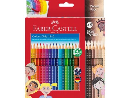 Faber-Castell Färgpenna Grip 24/fp - Lyreco - Skola och förskola - Pennor och tillbehör - Färgpennor - Trekantsgrepp