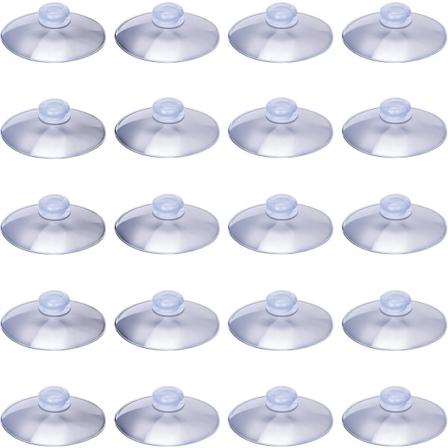 30-pack Klar plastsugkopp utan krokar Kökssugkopp 20mm Sunmostar