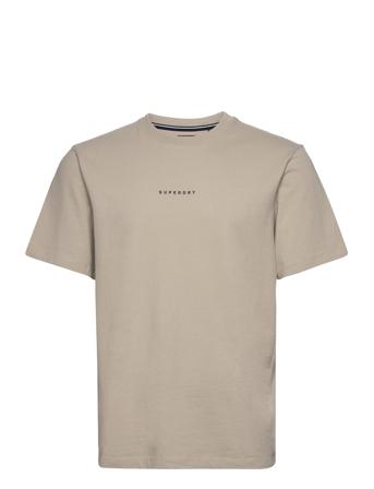 Code Surplus Logo Tee T-shirts Short-sleeved Beige Superdry*Betinget Tilbud