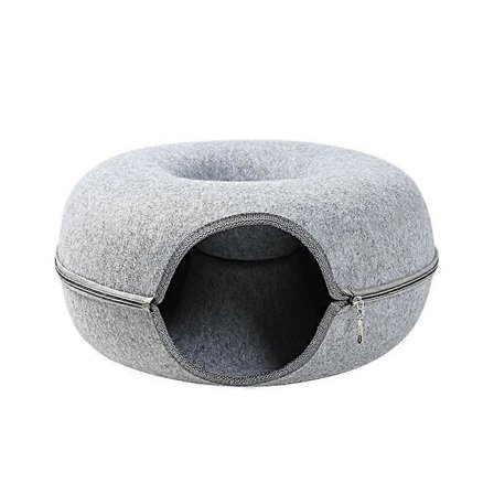 Peekaboo Cat Cave Tunnel, Rund Filt Kattsäng, Filt Tunnel Leksaker för Katter(PA)