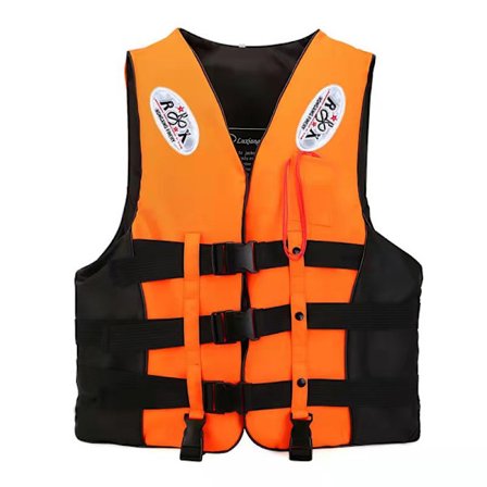 Redningsvest, opdriftsvest, svømmevest, egnet til fiskeri, sejlads, surfing, roning, kajaksejlads, vandsport, orange XL KLB